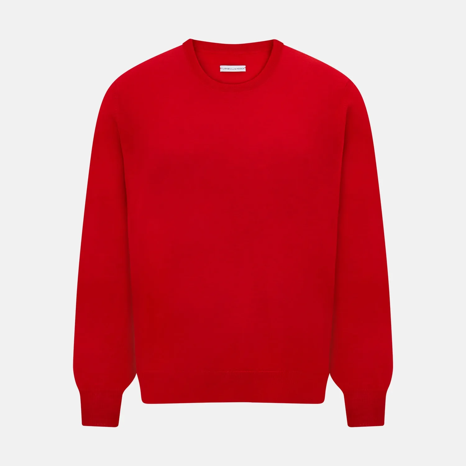 Red Merino Round Neck Jumper