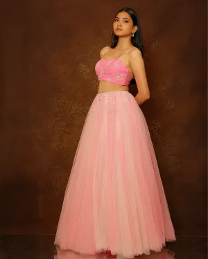 Rose Pink & Bay Salt Skirt Set