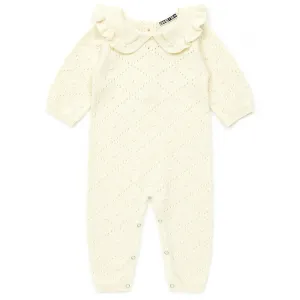 Ruffle Collar Knit Jumpsuit