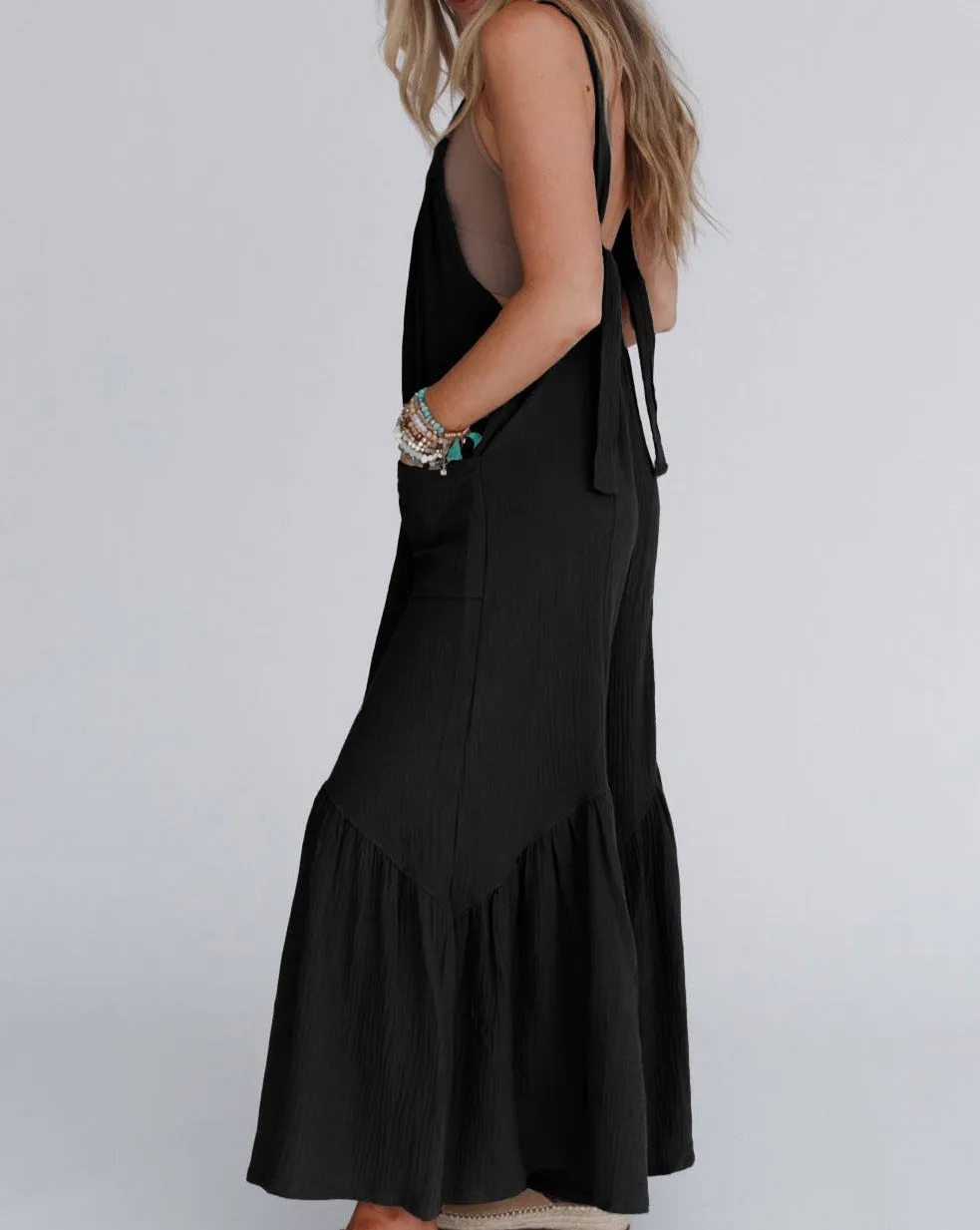 Ruffle Wide Leg Jumpsuit