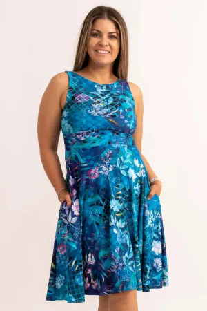Silky Reversible Comfort Crop Midi Dress W/ Pockets - Mermaid Mafia