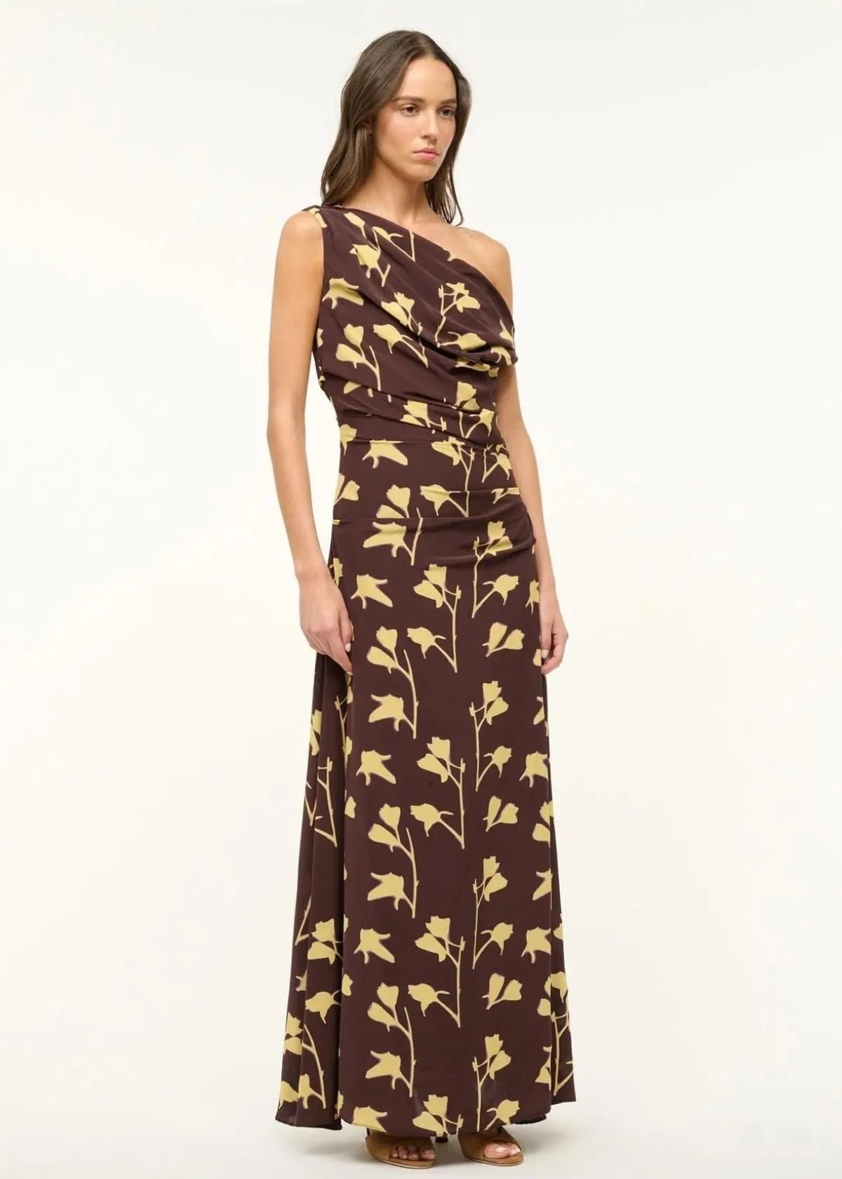 STAUD Maxi Phare Dress - Earth Pressed Floral