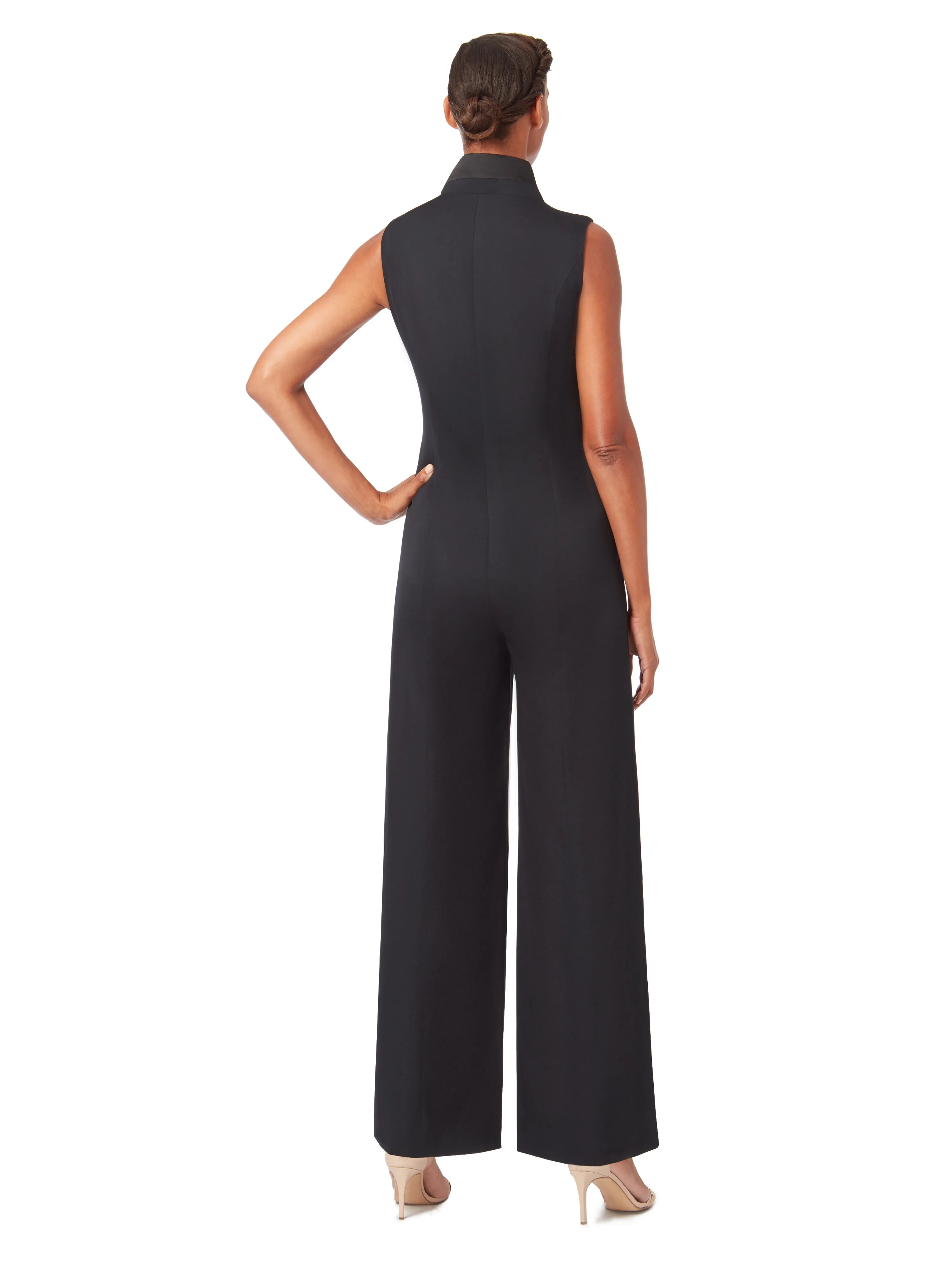 STEEPLE | Tuxedo Sleeveless Jumpsuit