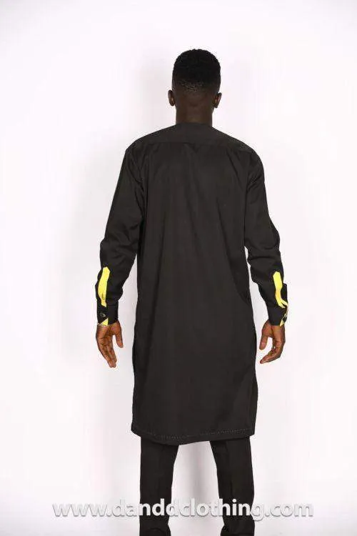 Stylish African Black &Yellow Native Outfit