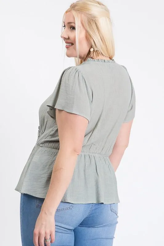 Stylish Over-Wrap Top