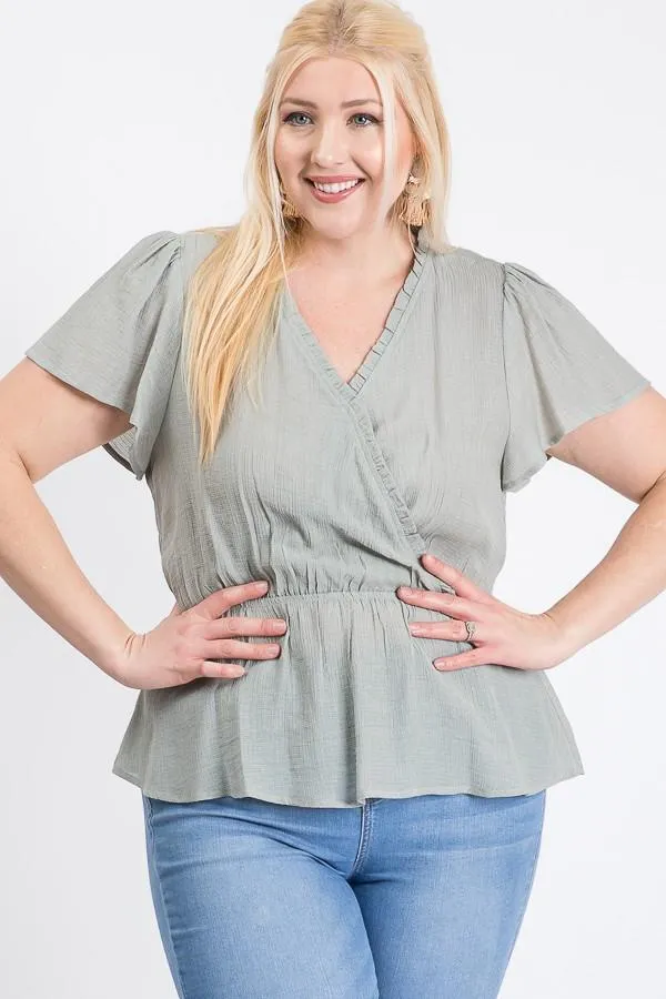 Stylish Over-Wrap Top