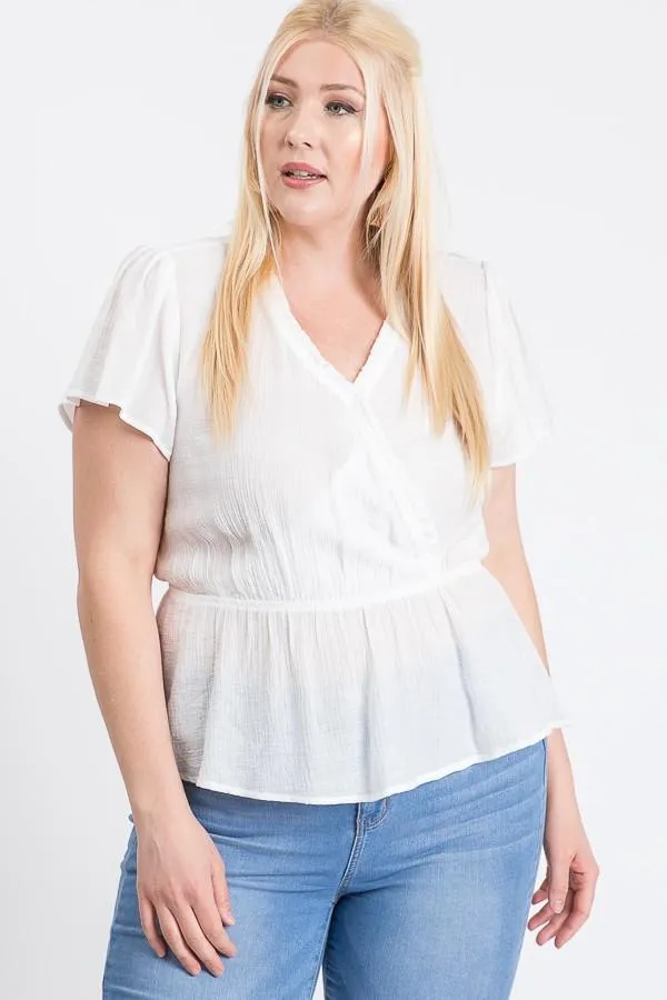Stylish Over-Wrap Top