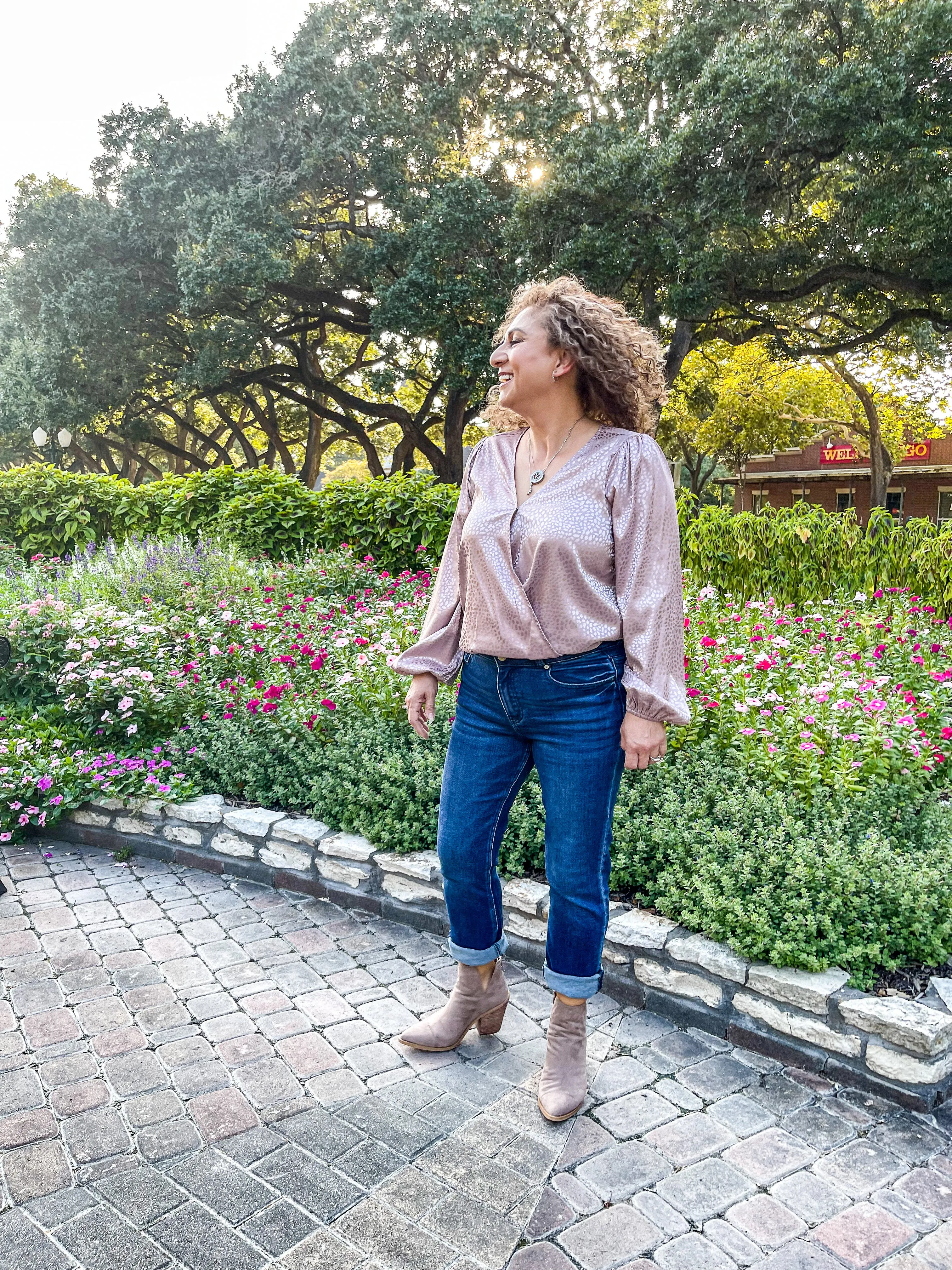 The Elena Leopard Blouse Long Sleeve Bodysuit