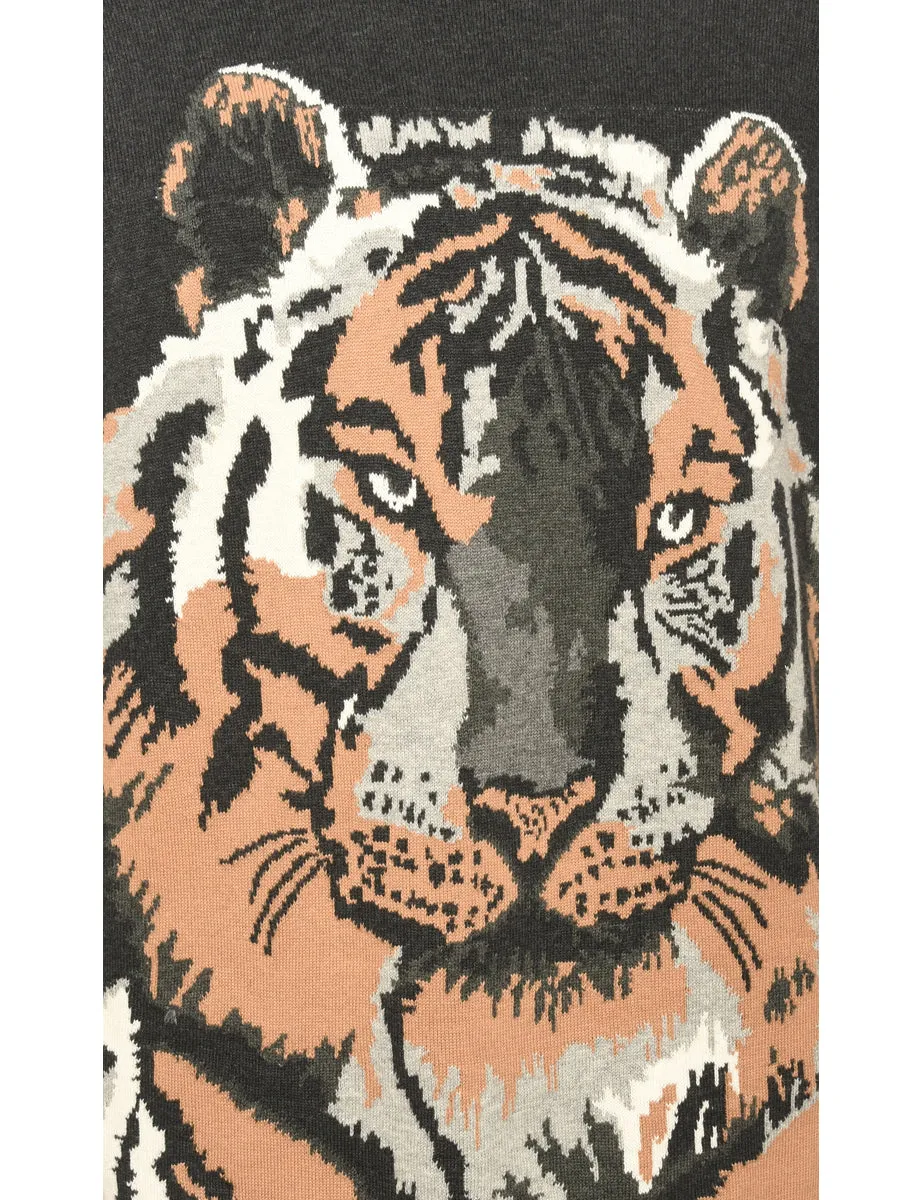 Tiger Print Jumper - S
