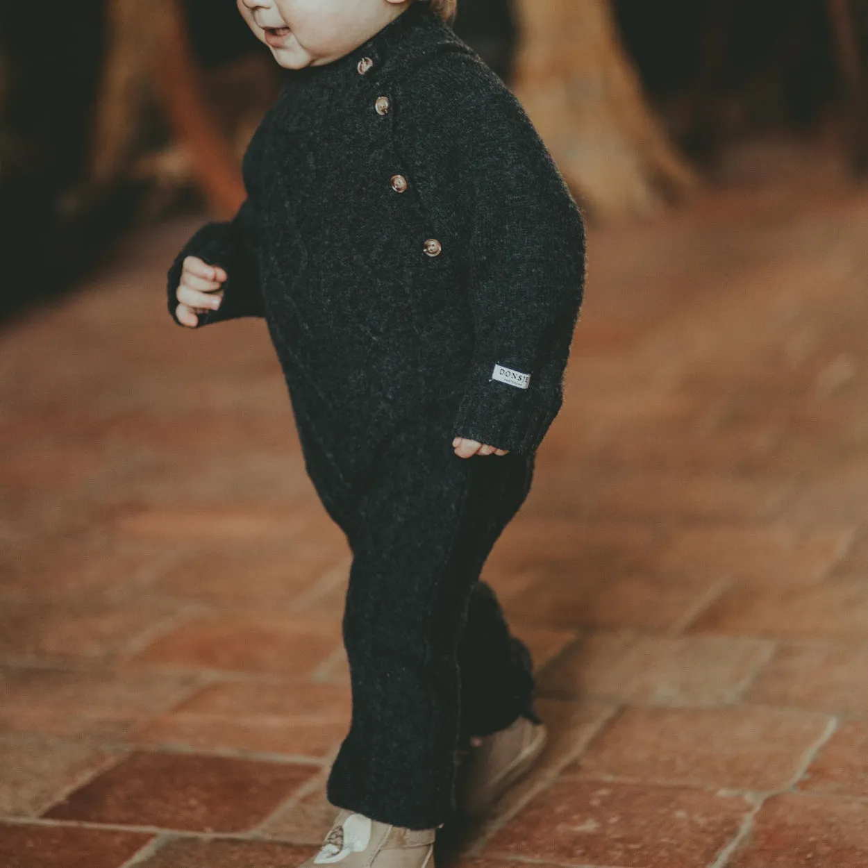 Toon Merino Wool Jumpsuit | Blue Marine Melange