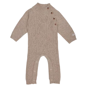 Toon Merino Wool Jumpsuit | Taupe Melange