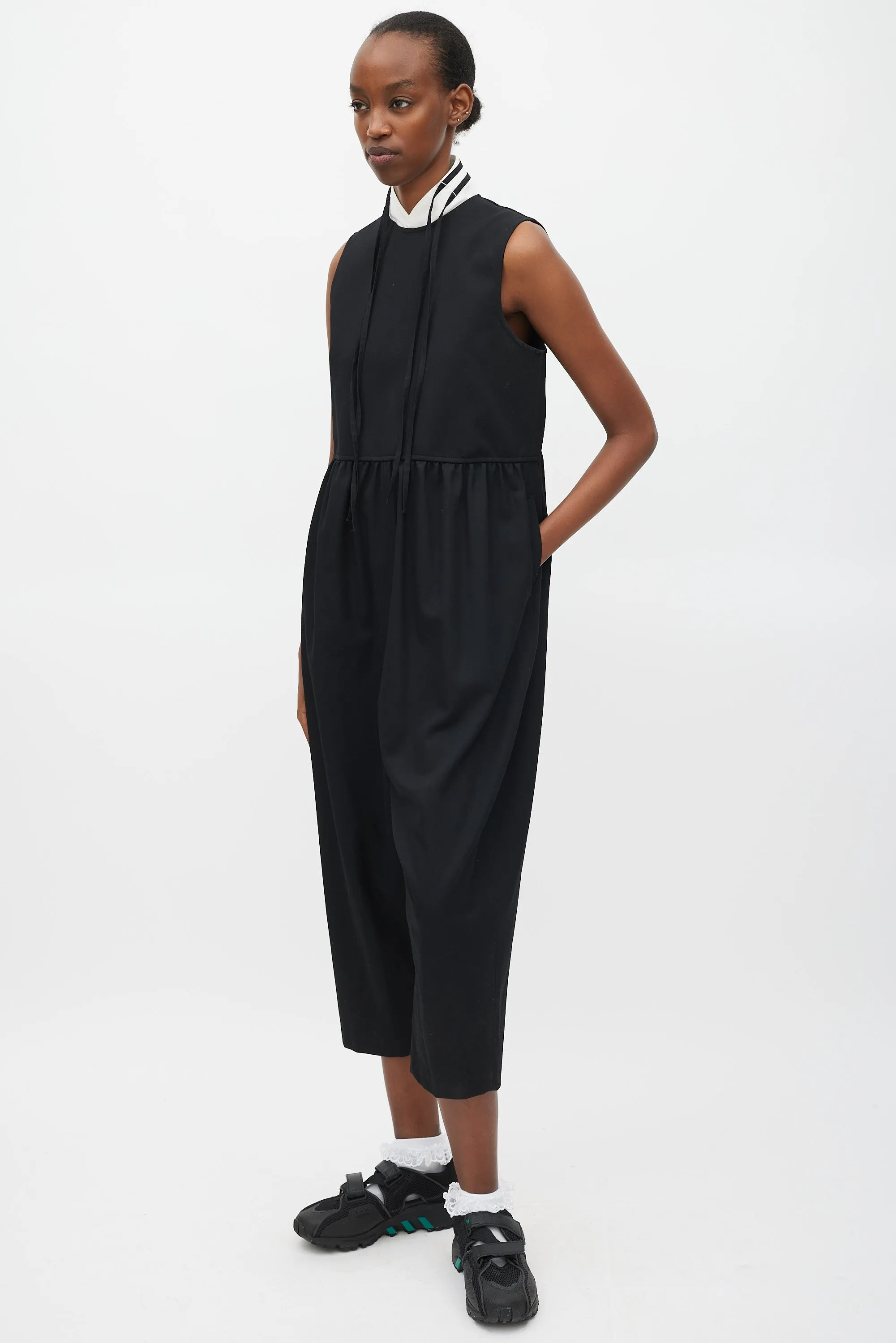 Tricot FW 2021 Black Dropped Seat Jumpsuit