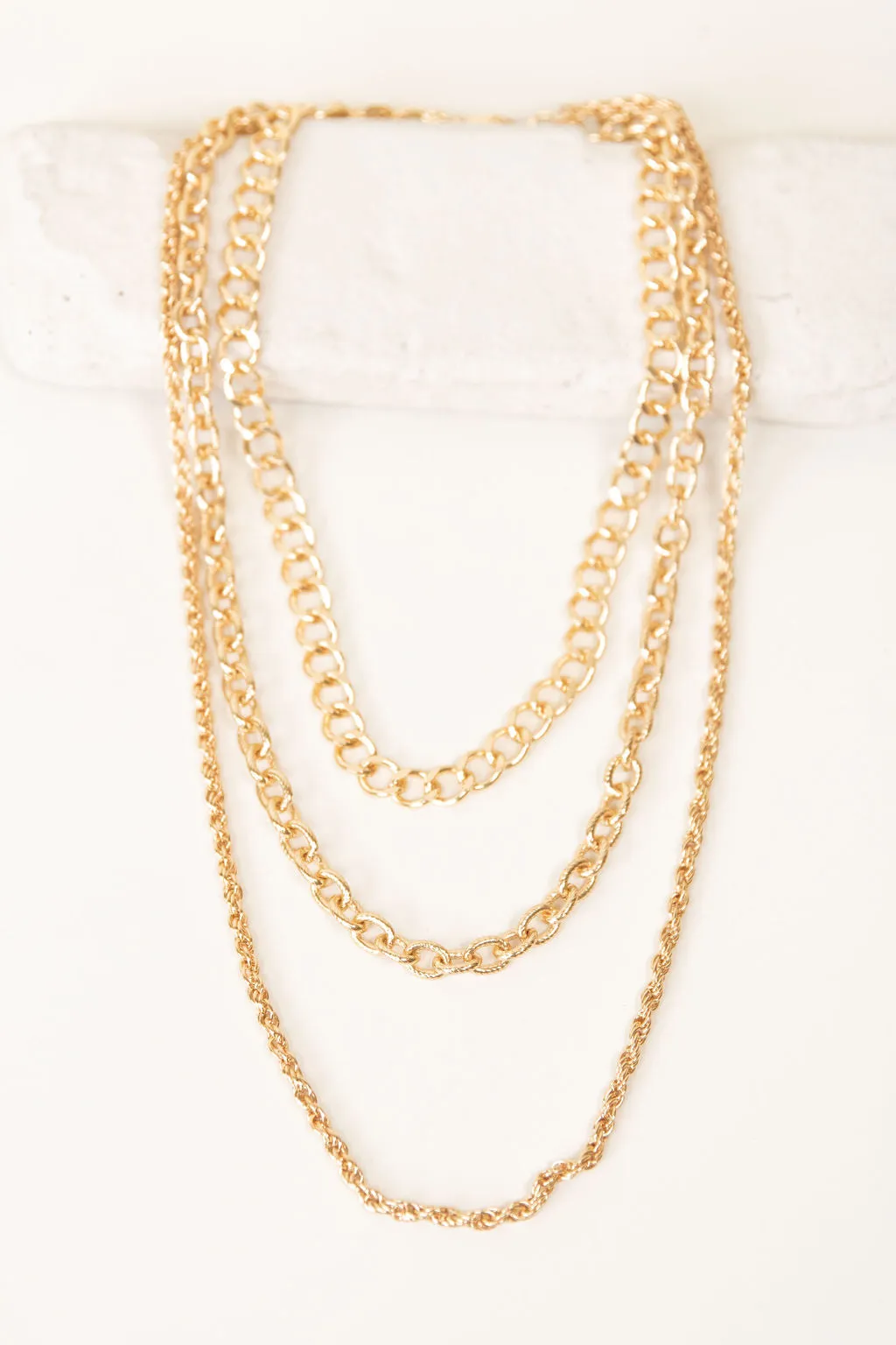 Triple Layer Chain Necklace