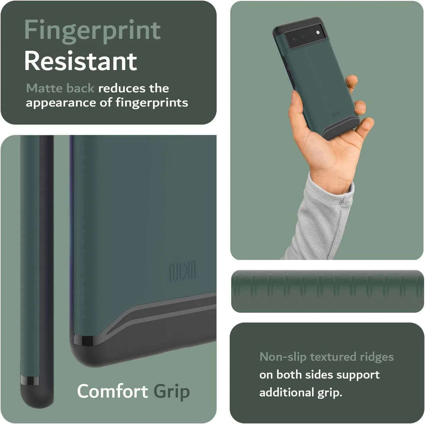 TUDIA DualShield Compatible for Google Pixel 6 Case  Hunter Green