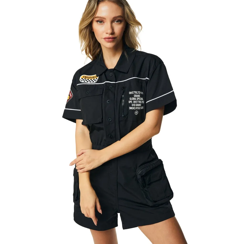 Utility Romper - Black