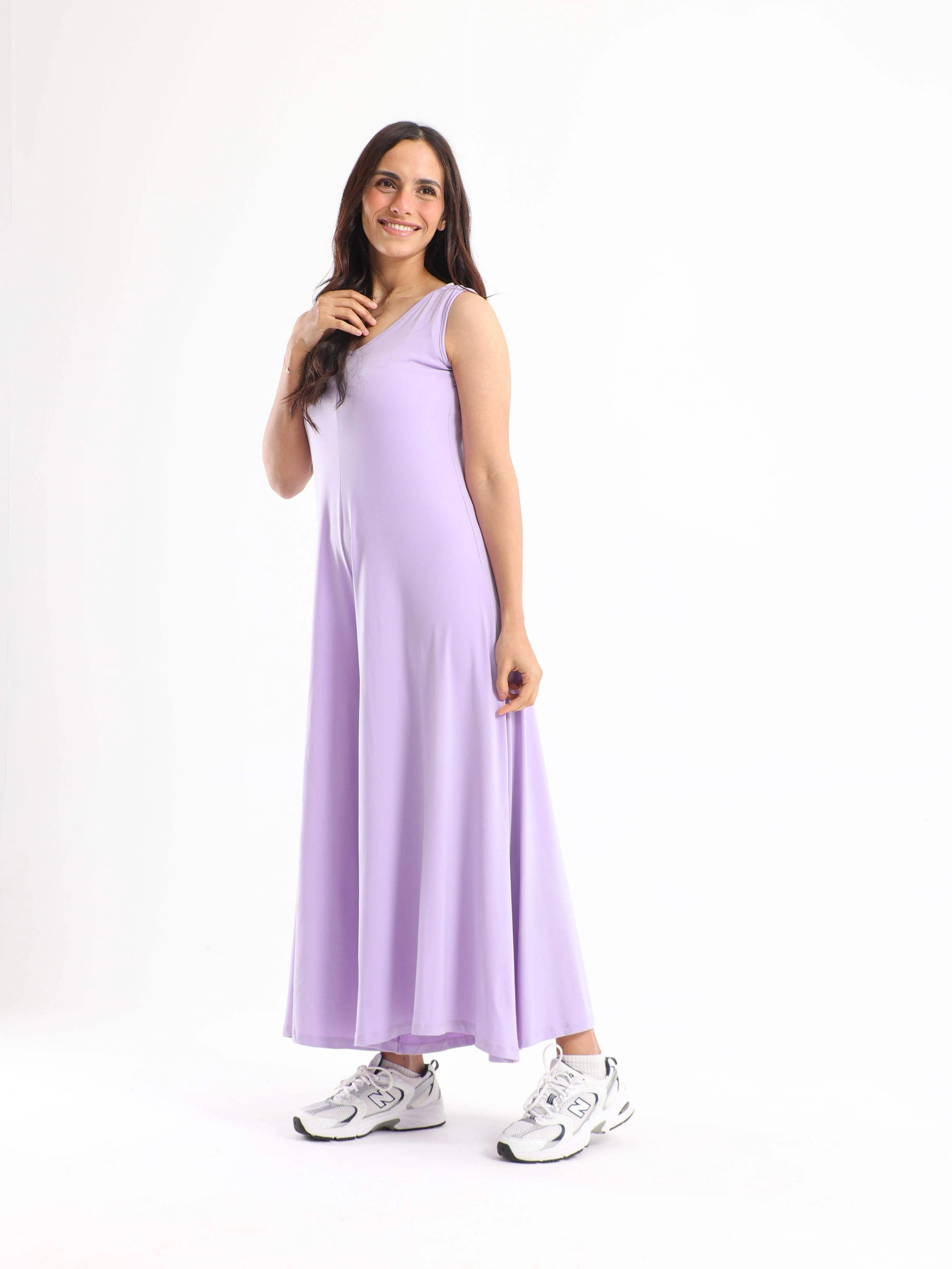 V-Neck Wide Leg Jumpsuit