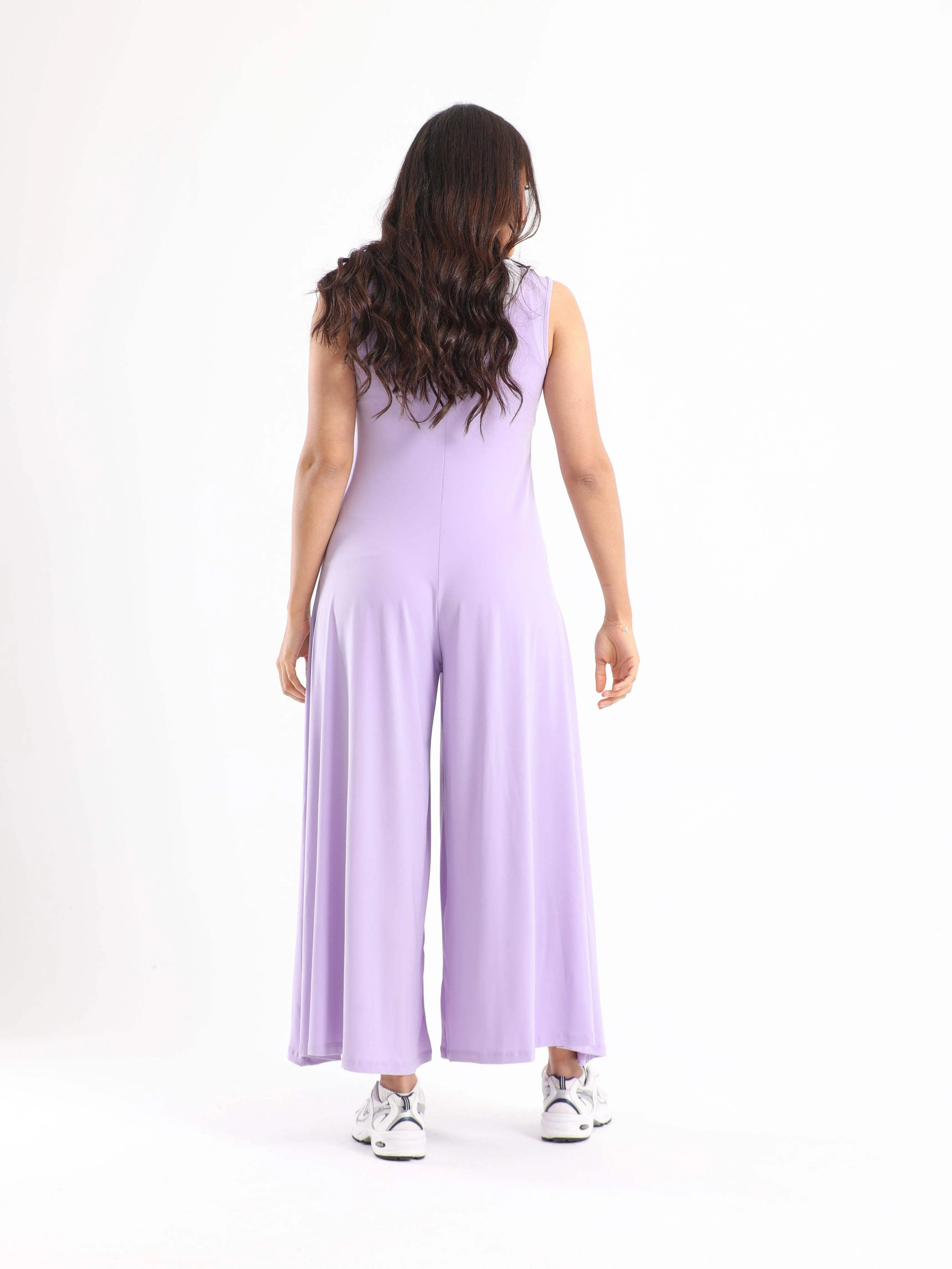 V-Neck Wide Leg Jumpsuit