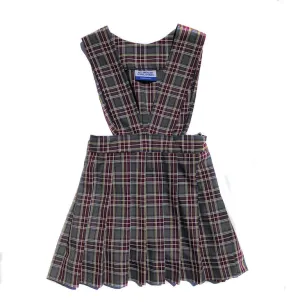 V-Slit Plaid Jumper