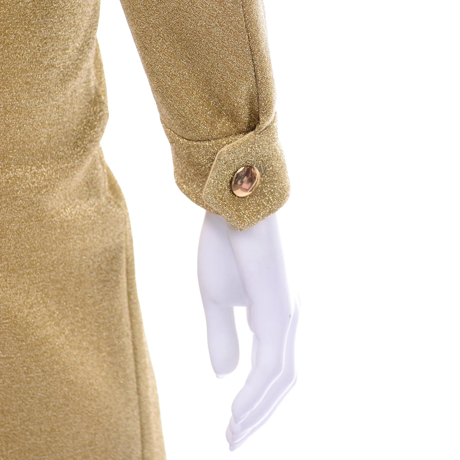 Vintage Escada 1980s Gold Lurex Jumpsuit Designed by Margaretha Ley