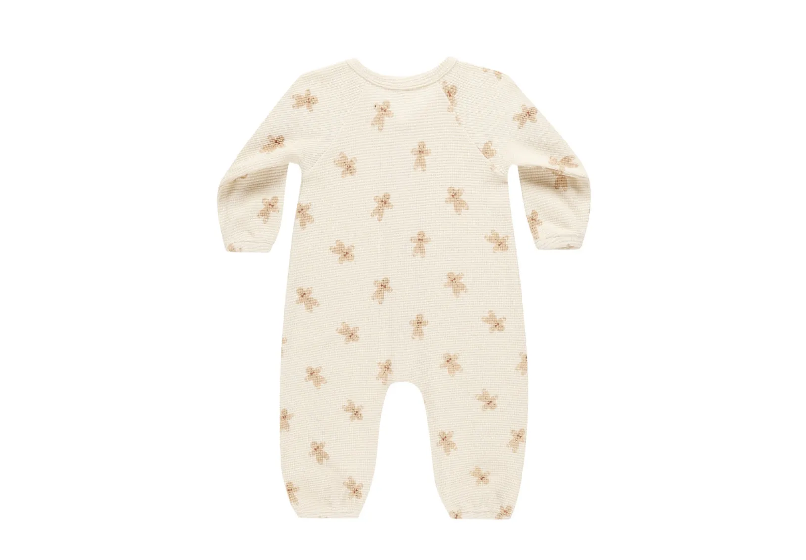 Waffle Long Sleeve Jumpsuit- Gingerbread