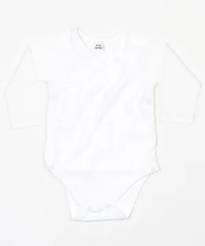 White - Baby long sleeve kimono bodysuit