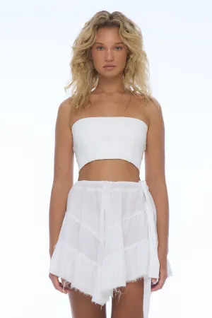WHITE LAYERED SKIRT