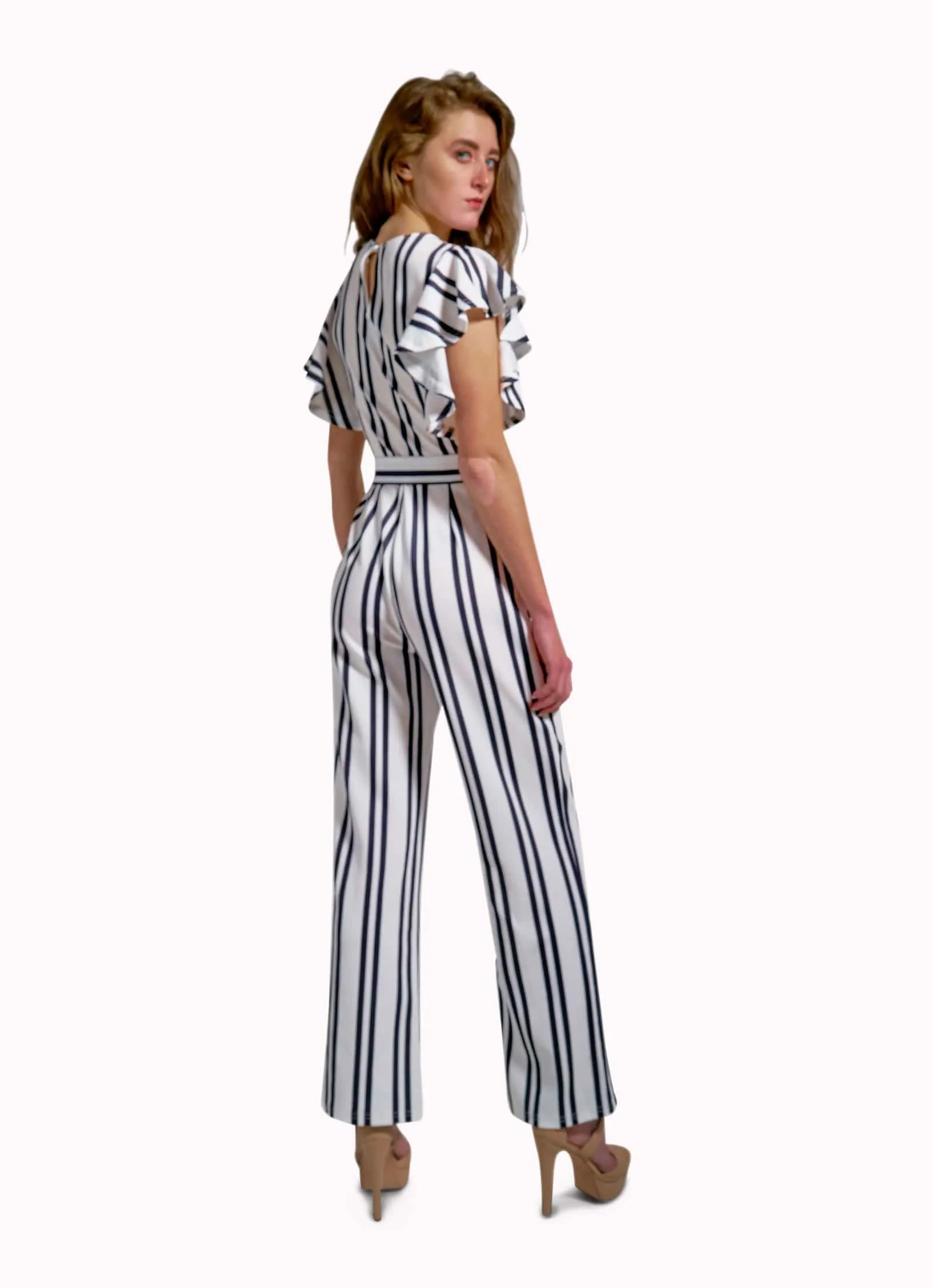 White Stripes Jumpsuit