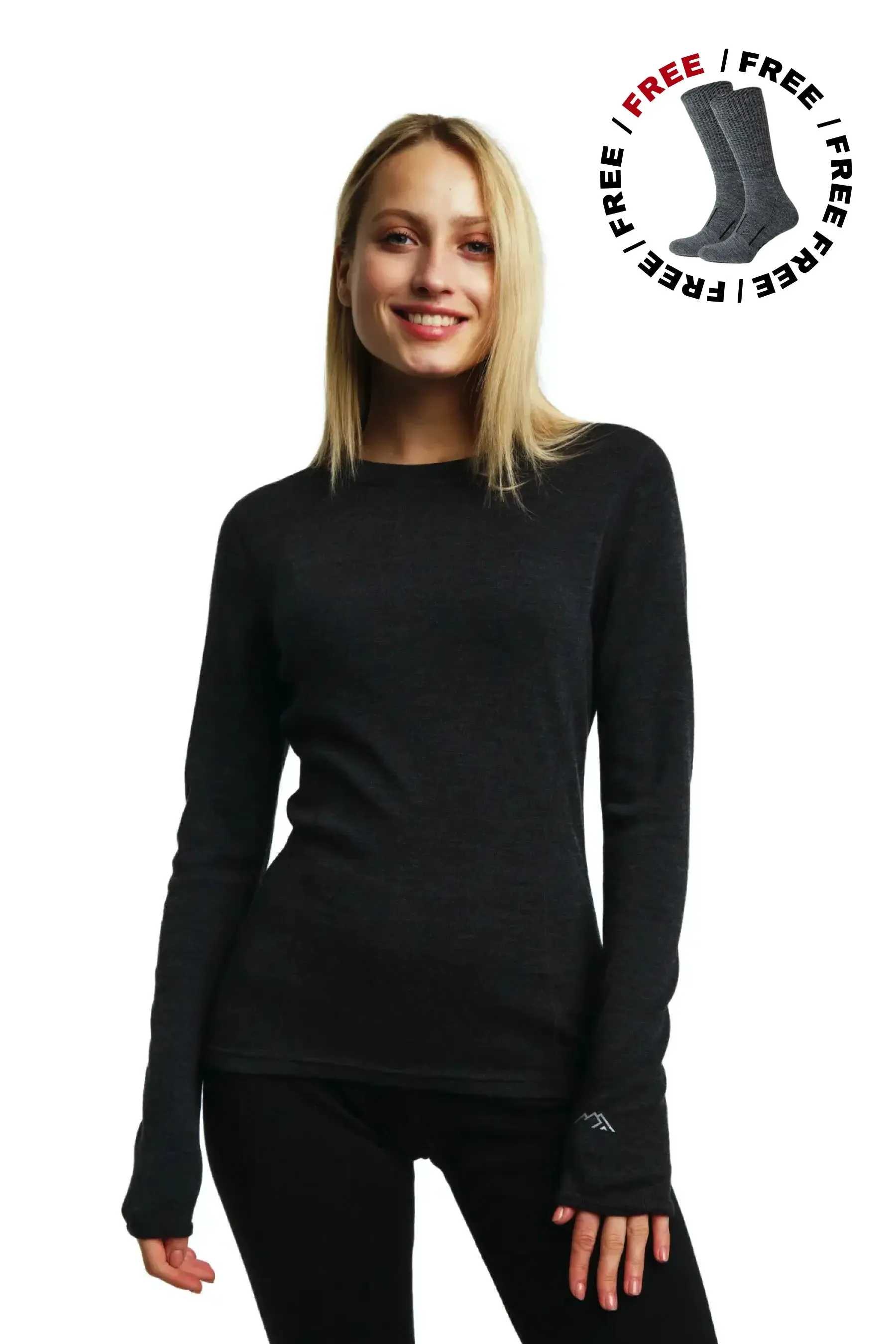 Women's Merino Long Sleeve 250 Charcoal Grey