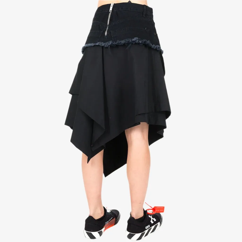 Womens Tela Asymmetrical Denim Skirt