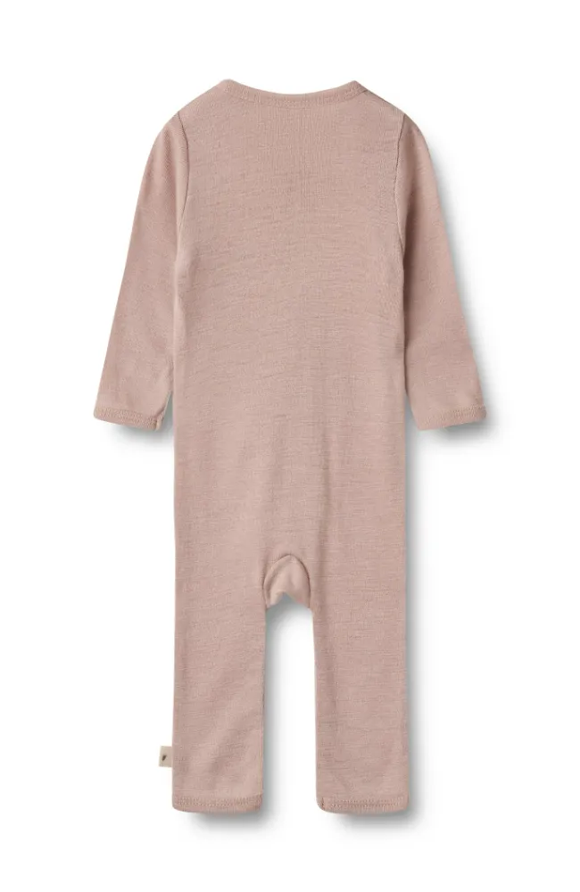 Wool Jumpsuit L/S Dusty - Dry Rose