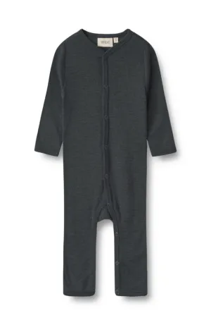Wool Jumpsuit L/S Dusty - Navy