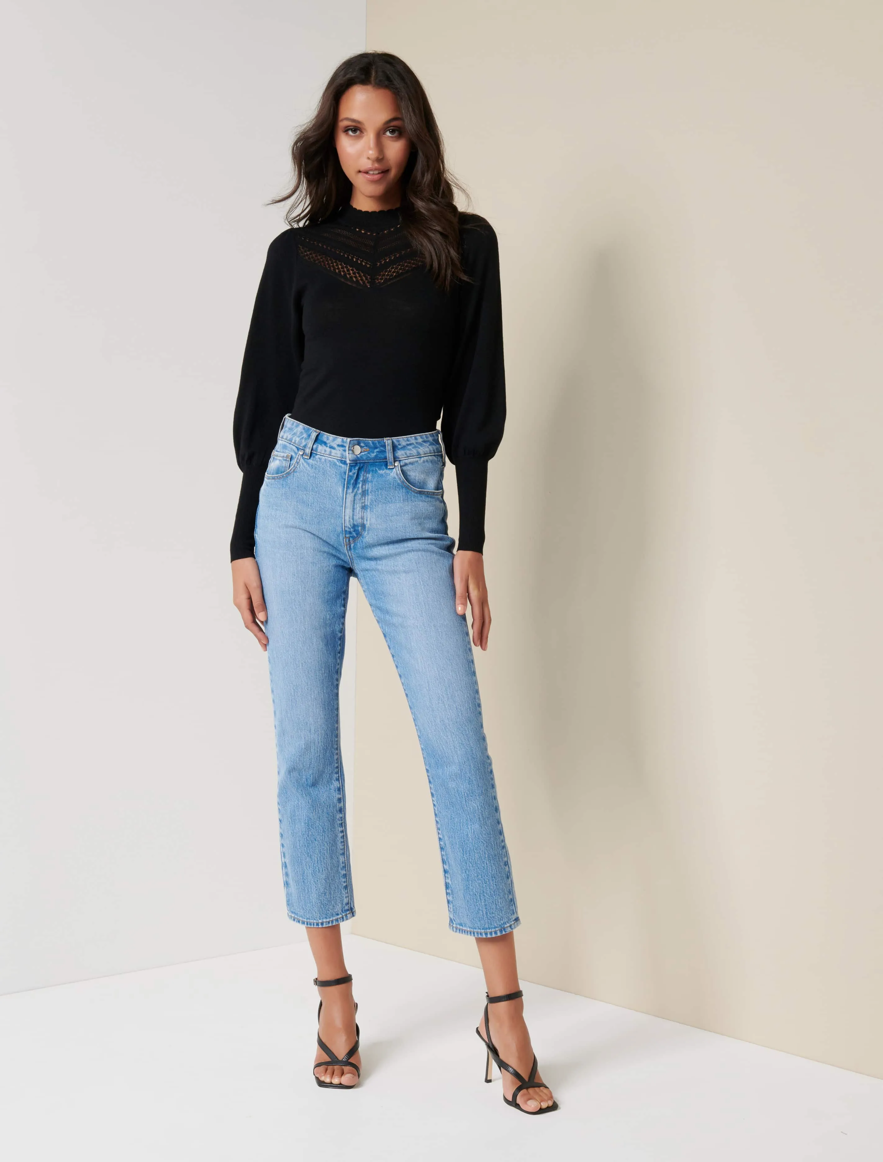 Wyatt Pointelle Yoke Knit Jumper