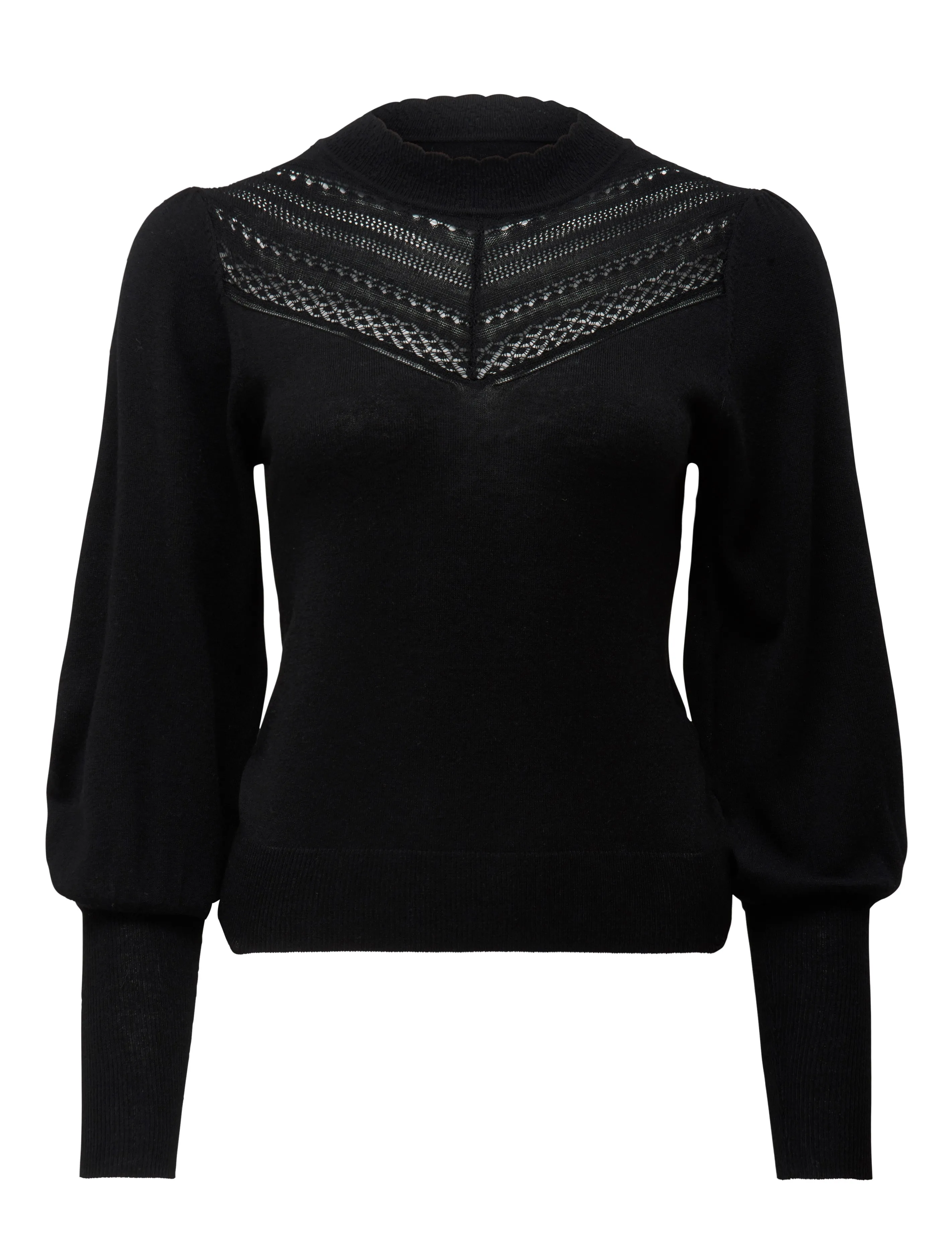 Wyatt Pointelle Yoke Knit Jumper
