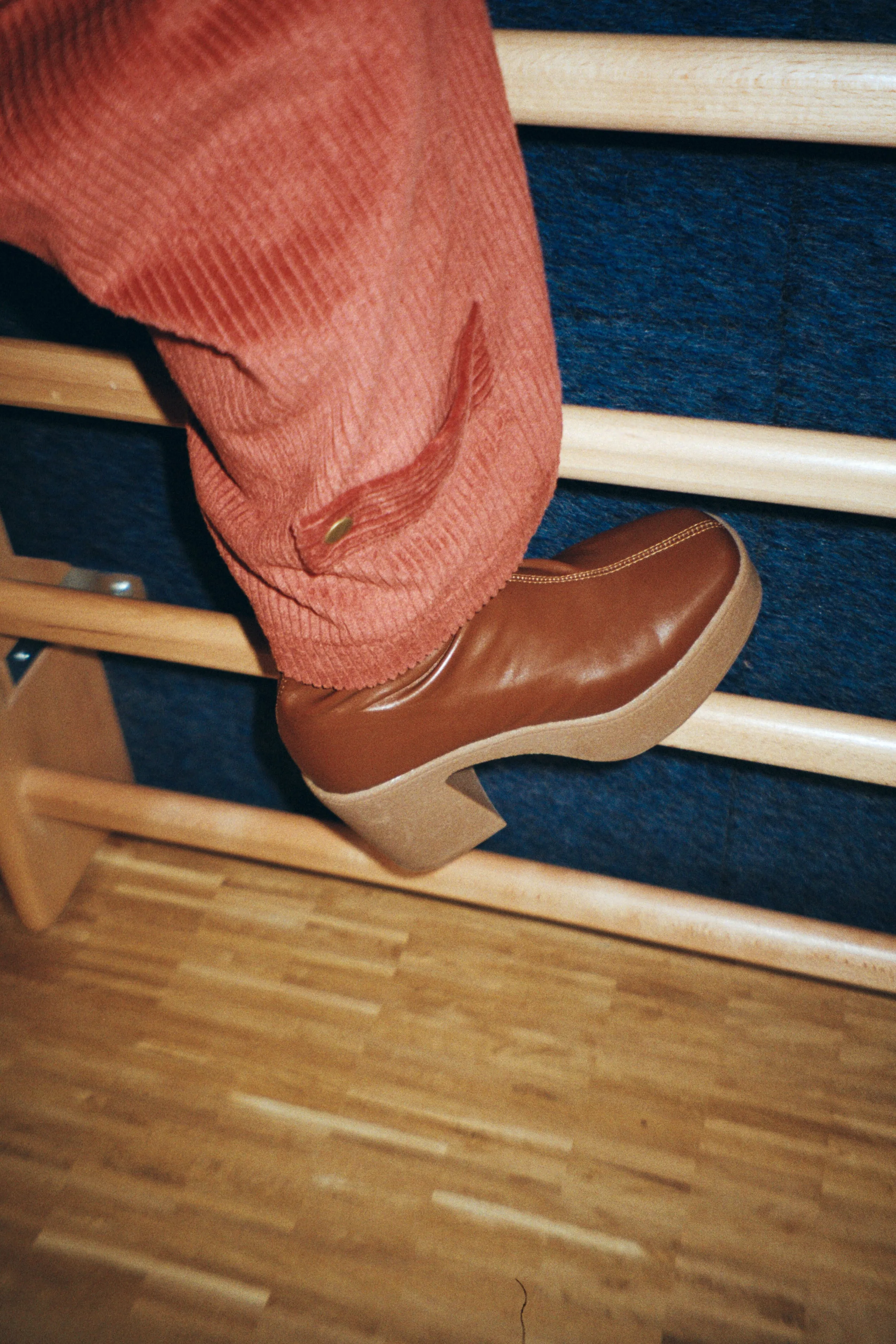 YOLANDA Corduroy Jumpsuit - Brick Orange