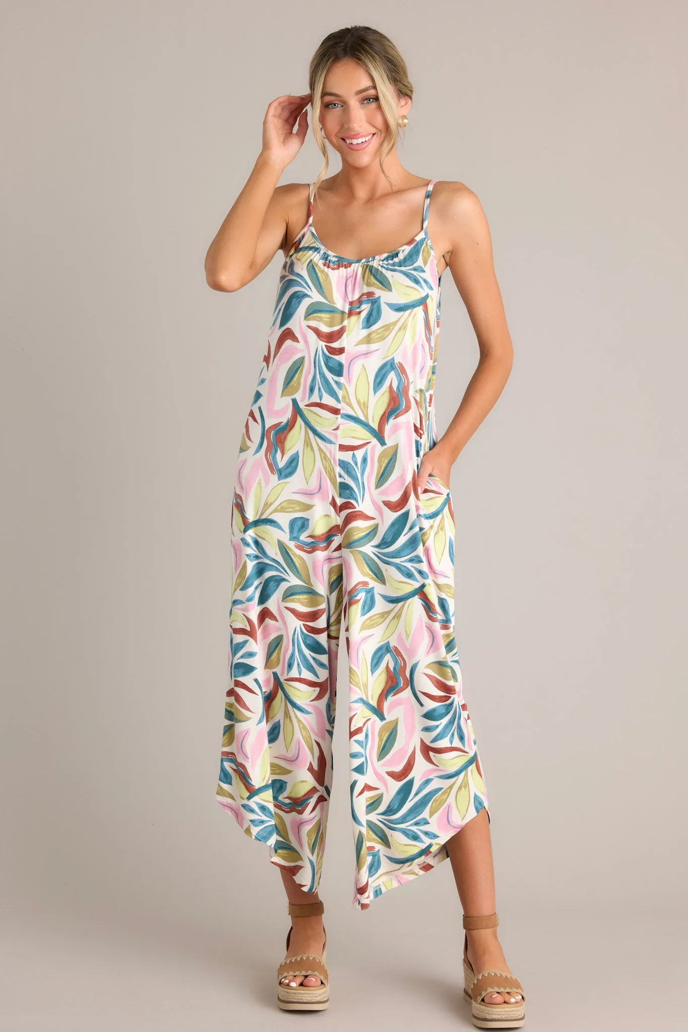 Z Supply Flared Safari Sandshell Jumpsuit