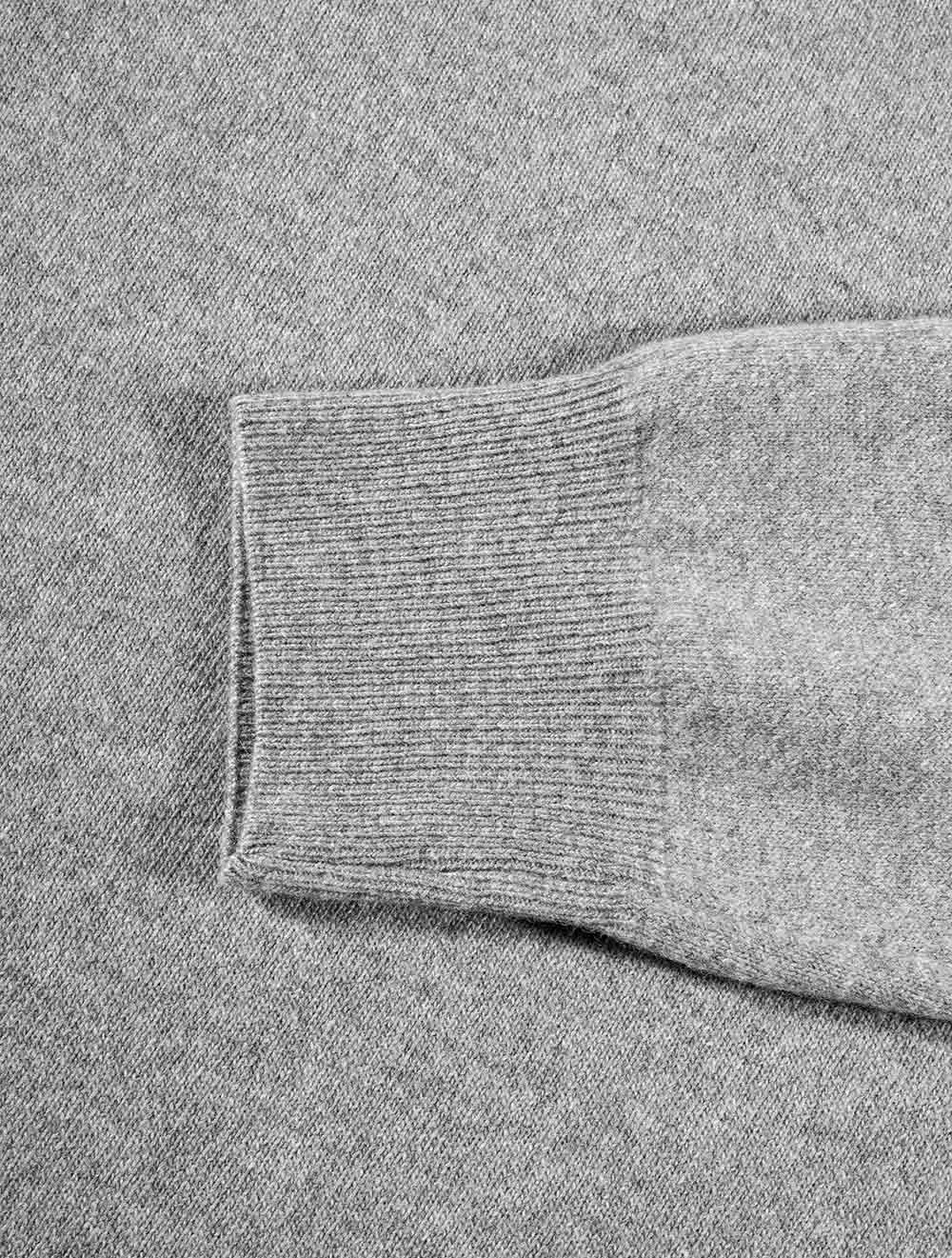 Zipped Mock Neck Jumper Grey